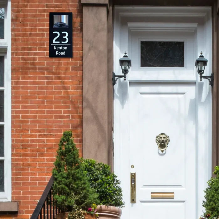 Gepersonaliseerd LED Solar Adresnummer Gegraveerd