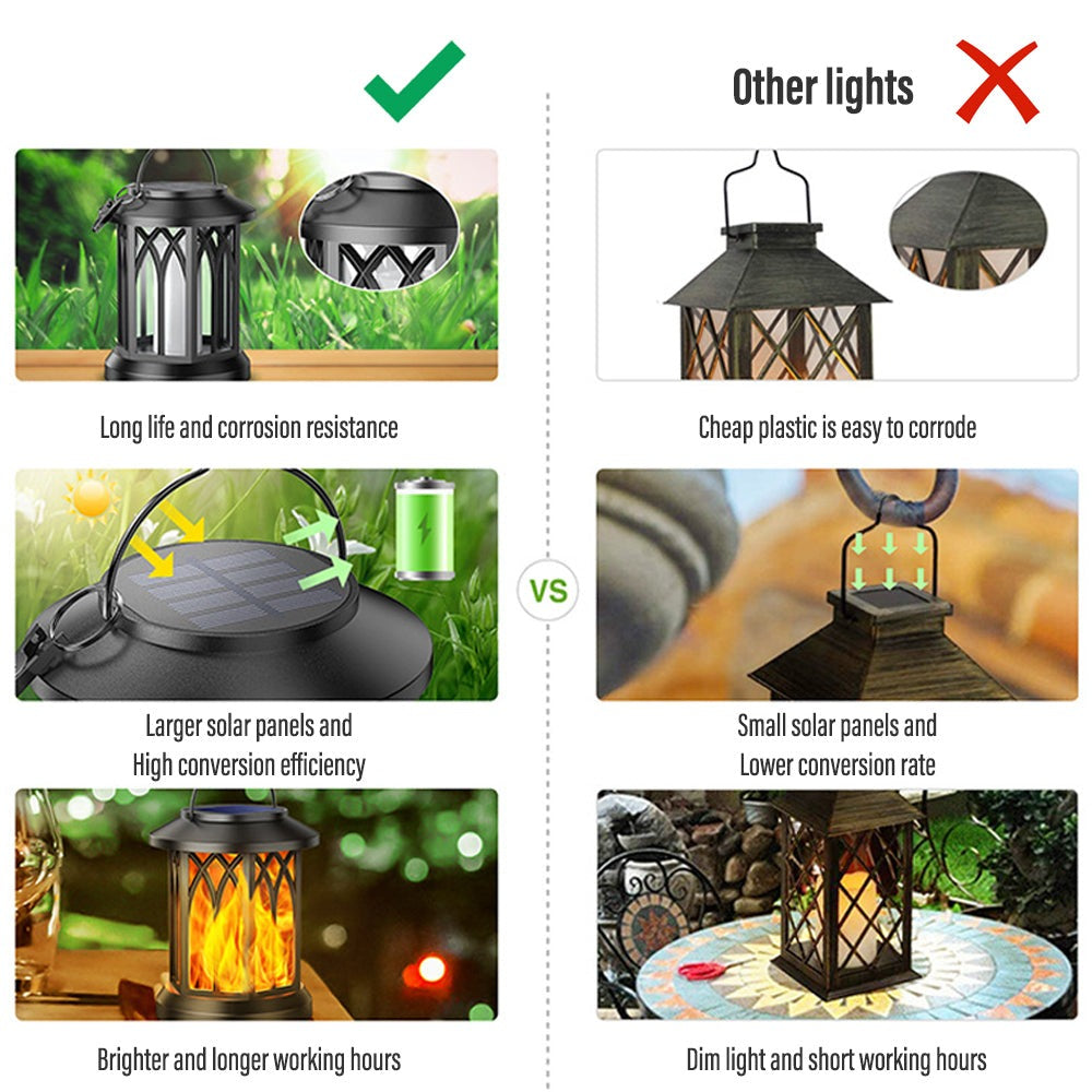 FlameGlow™ - Solar Powered Flame Hanging Lamp