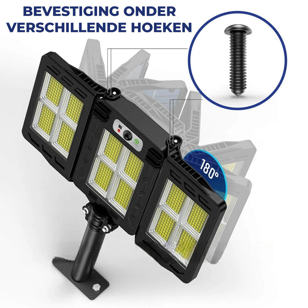 3-Delig LED-Lichtsysteem Op Zonne-energie