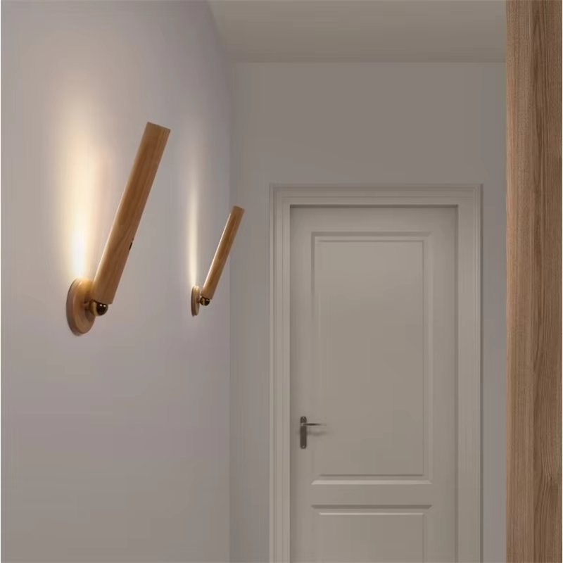 Lustre - Oplaadbare houten wandlamp