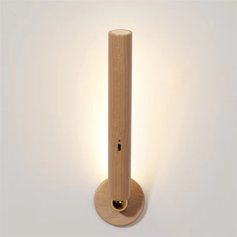 Lustre - Oplaadbare houten wandlamp