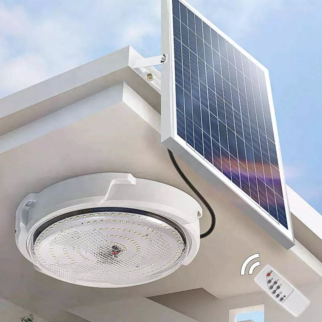 Indoor and Outdoor Solar LED Ceiling Light with Remote Control