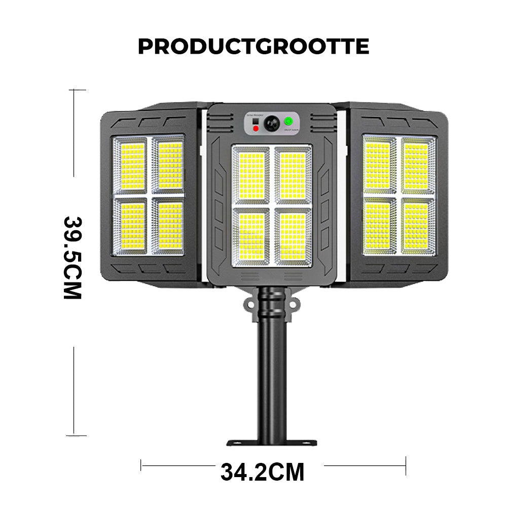 3-Delig LED-Lichtsysteem Op Zonne-energie