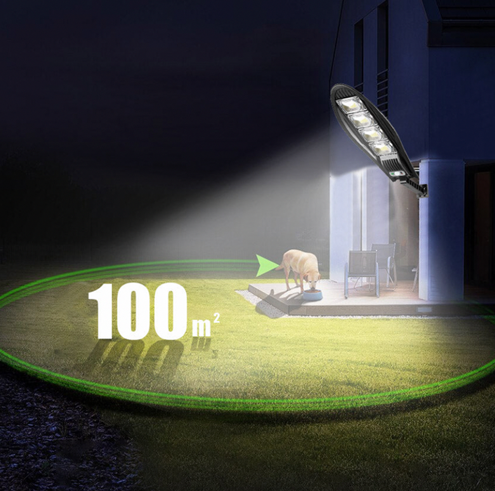 IllumaWallSolar Dragon™- 600W buitenlamp op zonne-energie met bewegingsdetectie