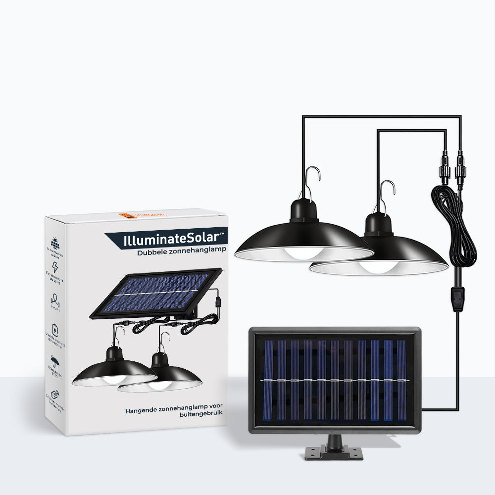 Solar Pendant Lights with Double Head