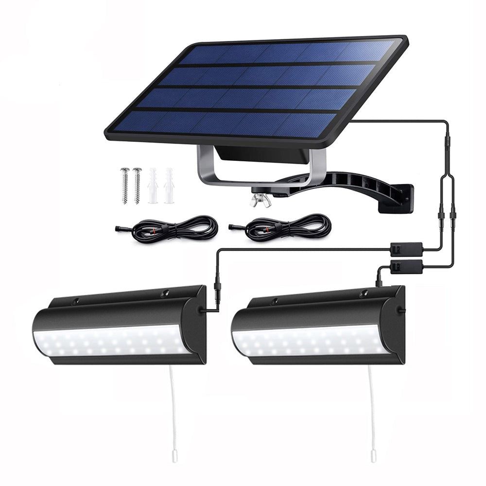 Solar Wall Light Double Head with Separate Panel