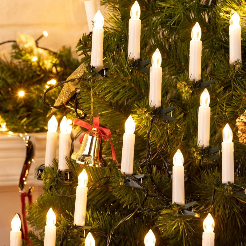 Kerstboomkaarsen, PChero 20st LED Vlamloze Flikkerende Batterij Taper Kaarsen met Afstandsbediening Timer / Clips / Waterdichte Ringen voor Thuisfeest Binnen Buiten Xmas Bomen Decor - Warm Wit Kerstboomkaarsen, PChero 20st LED Vlamloze Flikkerende Batterij Taper Kaarsen met Afstandsbediening Timer / Clips / Waterdichte Ringen voor Thuisfeest Binnen Buiten Xmas Bomen Decor - Warm Wit