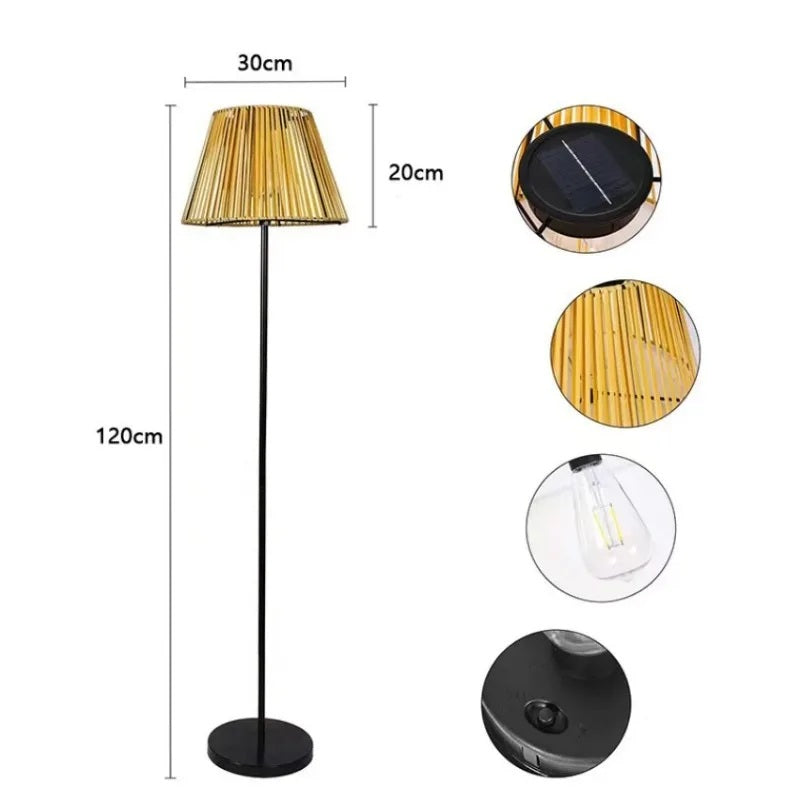 SolRattan Staande Solar Lamp