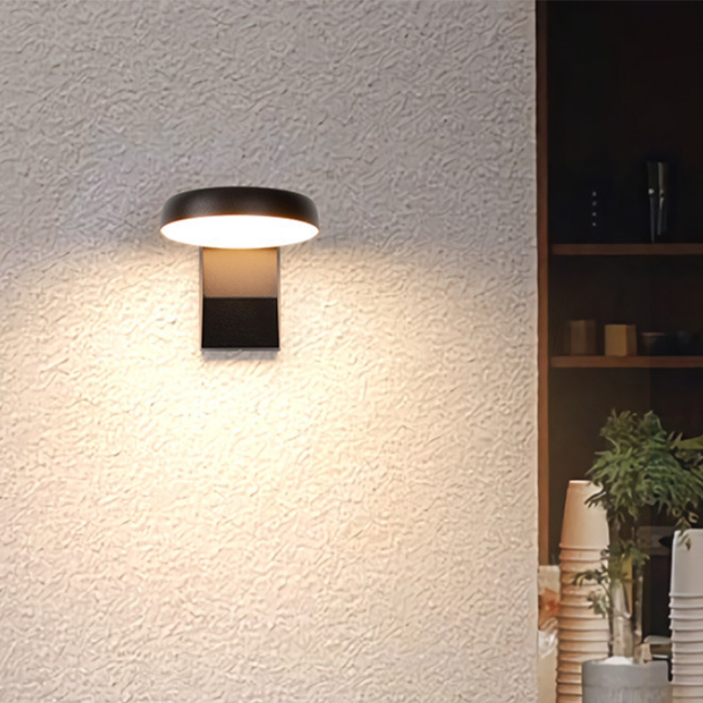 Glowix - Ronde roestvrijstalen wandlamp
