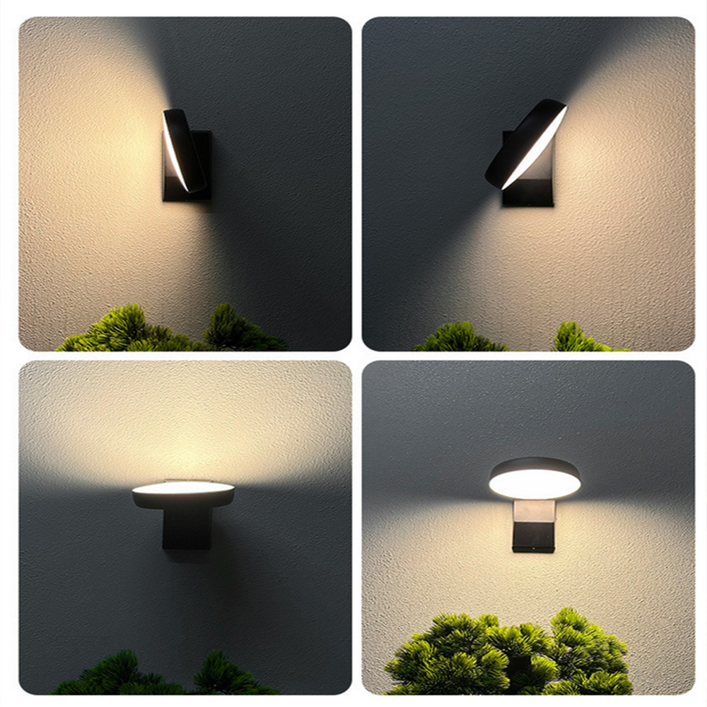 Glowix - Ronde roestvrijstalen wandlamp