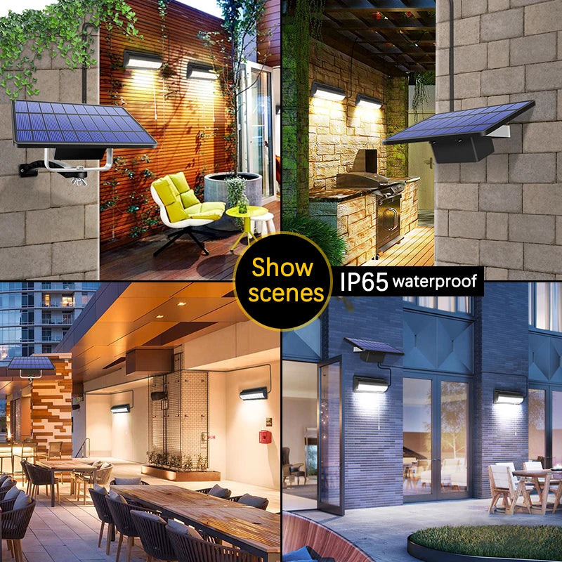 Solar Wall Light Double Head with Separate Panel