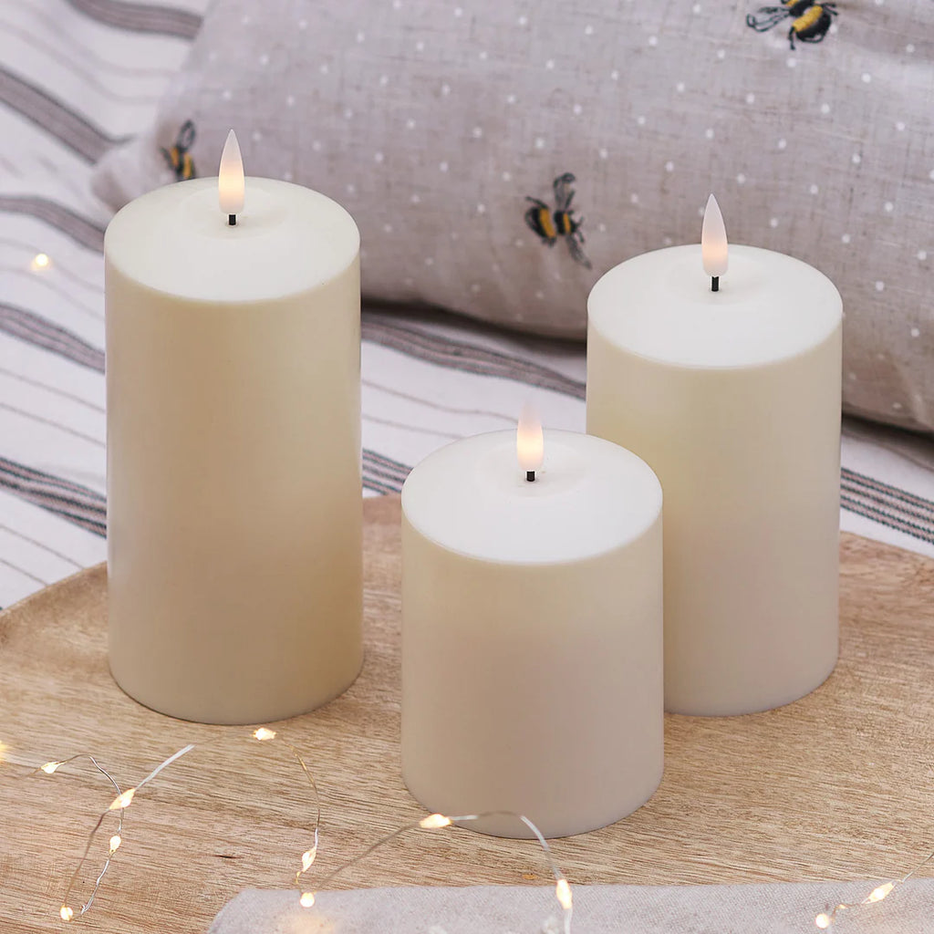 3 pieces long flameless flickering LED candles
