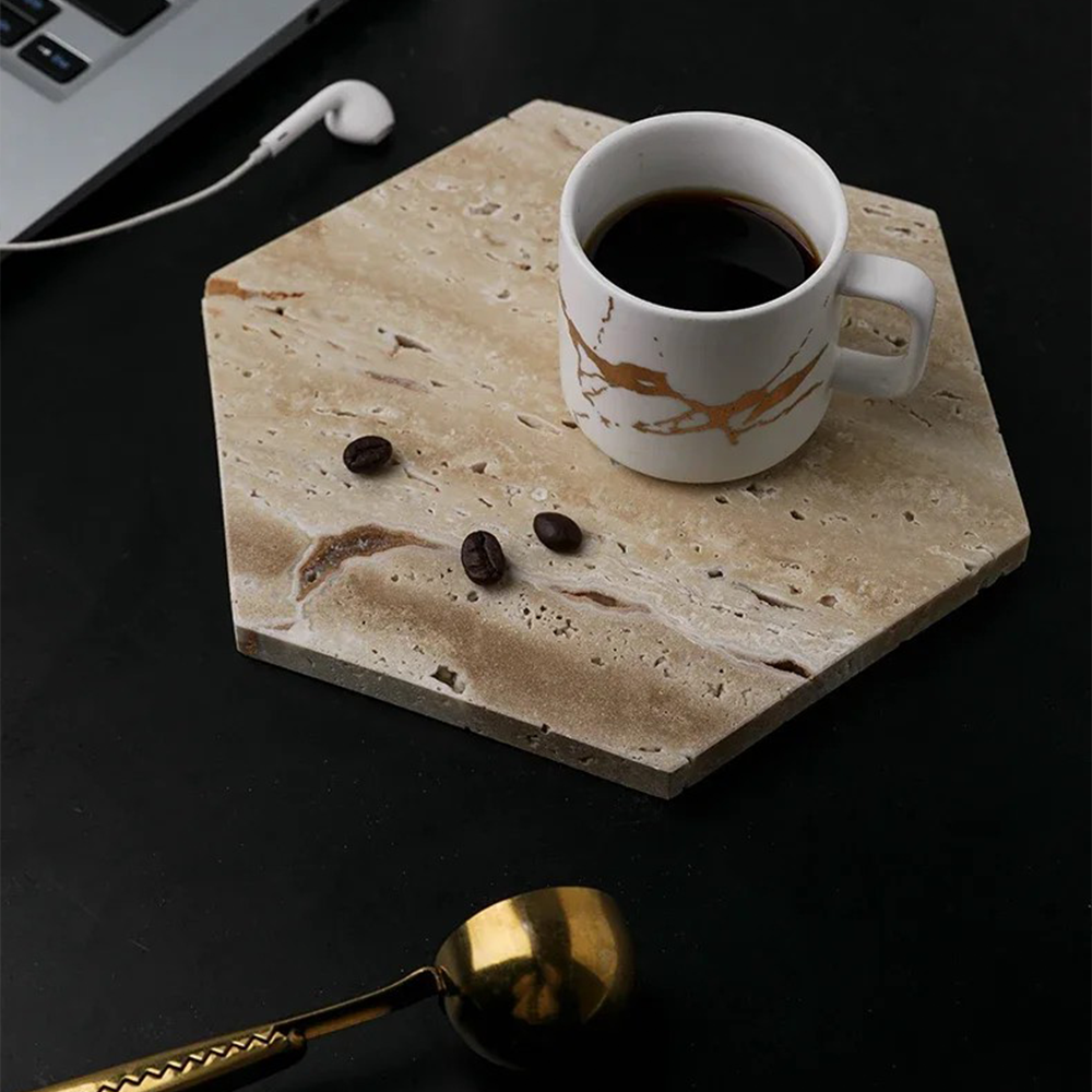 Natuurlijke Beige Marmeren Display Tray