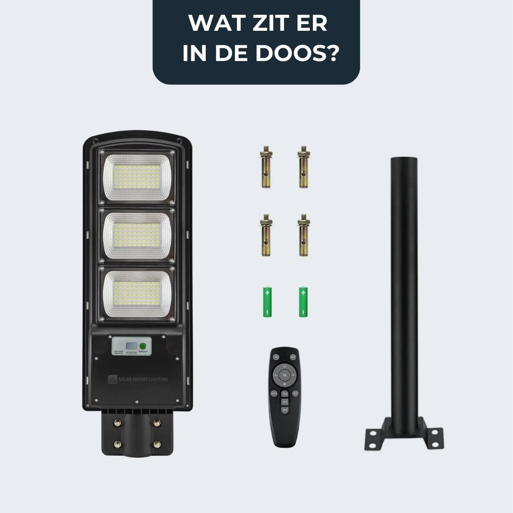 IlluminateSolarMega - De Ultieme 375W/6500 Lumens Ultraheldere Straatlantaarn op Zonne-energie