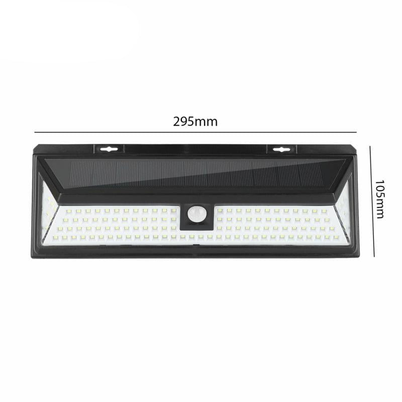 118 LED Solar Wall Light for Fences – 1000 Lumen Brightness