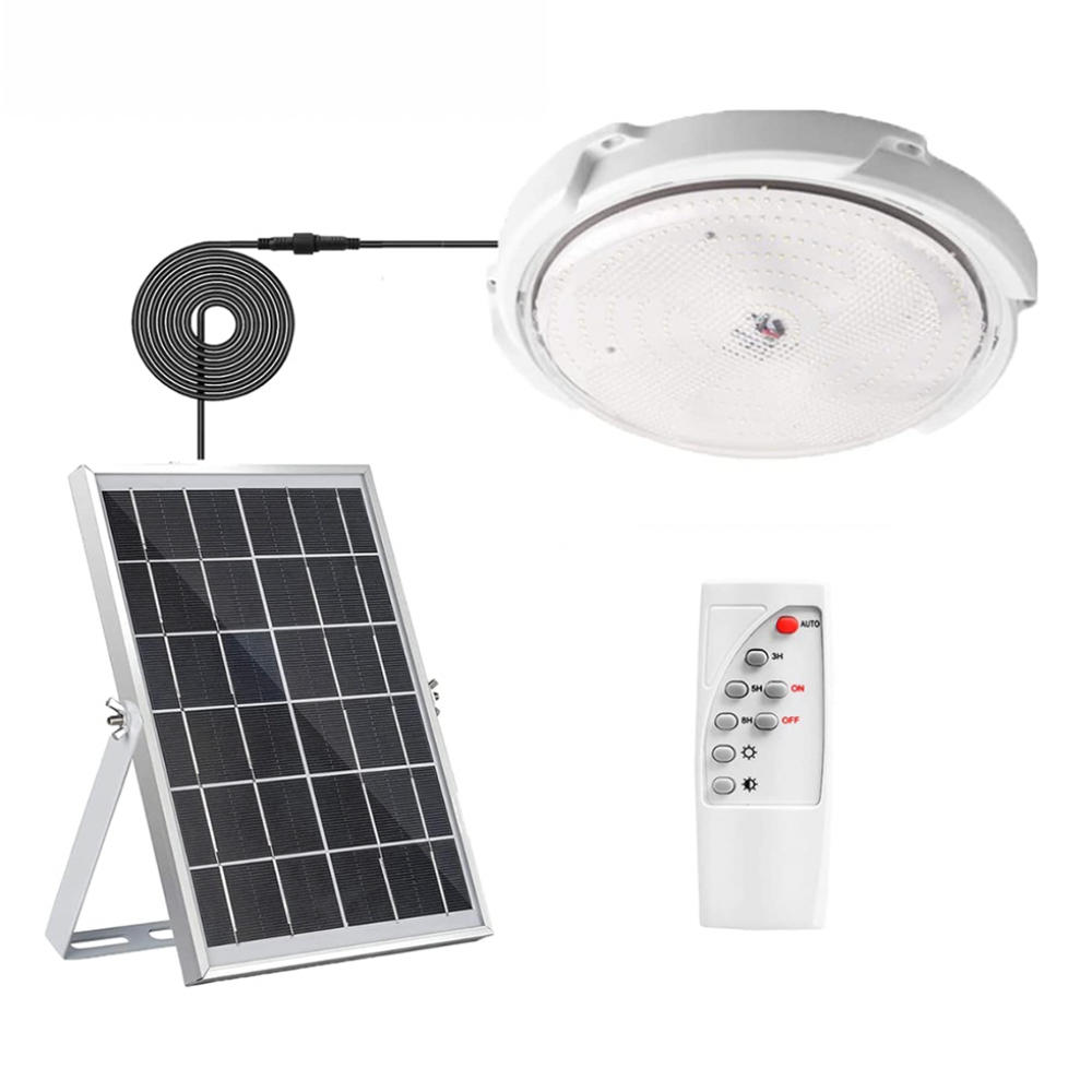 Indoor/Outdoor Solar Ceiling Light with Remote Control